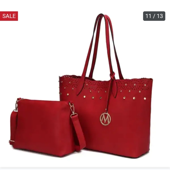 Mia K Farrow vegan leather tote - Picture 4 of 4